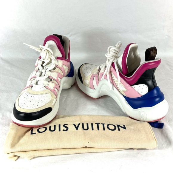 LOUIS VUITTON Multicolor Leather LV Archlight Women Sneakers Made in Italy 36.5 - Picture 1 of 17